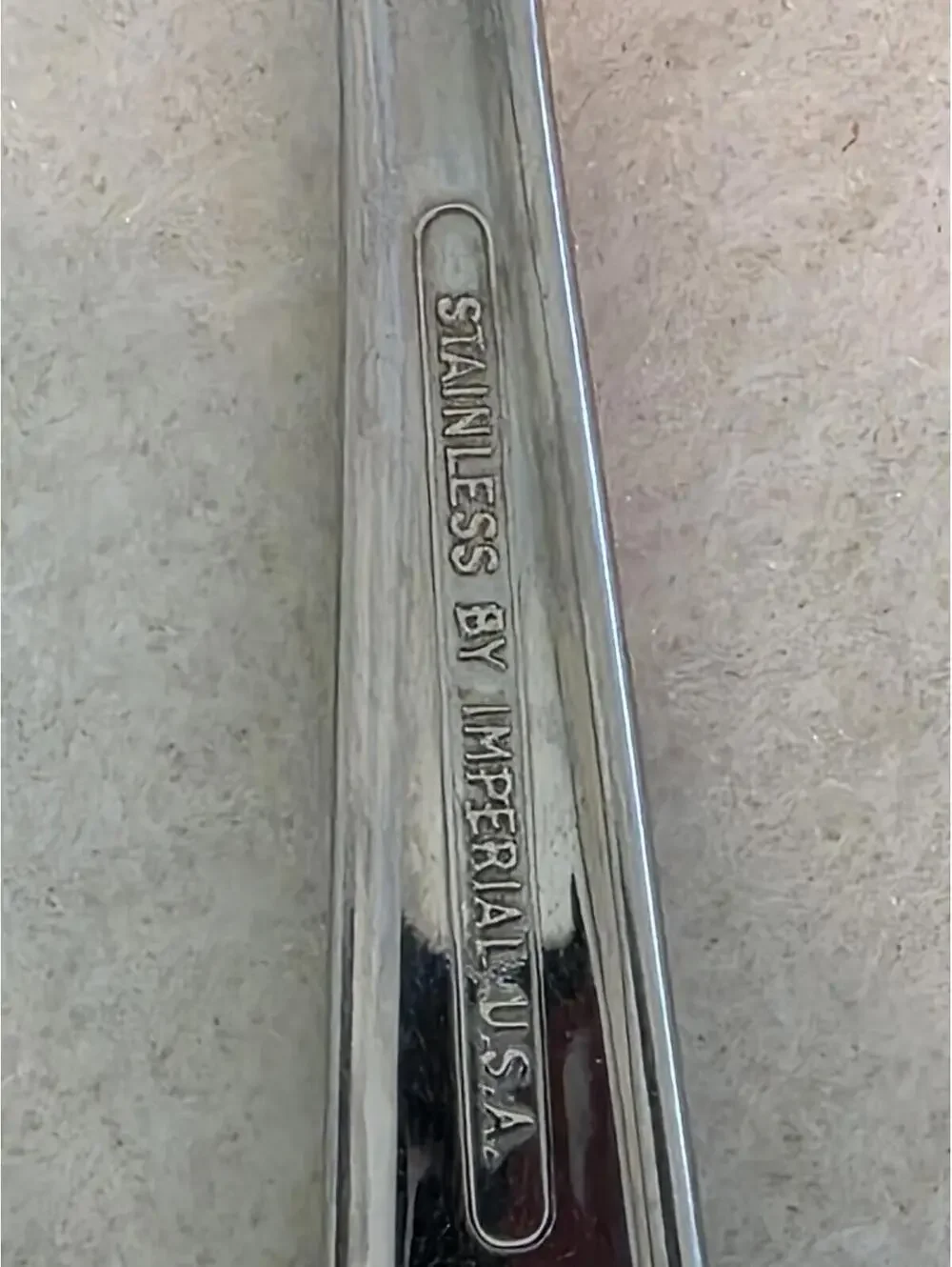Imperial Lady Duff Stainless Oval Soup Spoons Set 4 IMILAD Discontinued Flatware